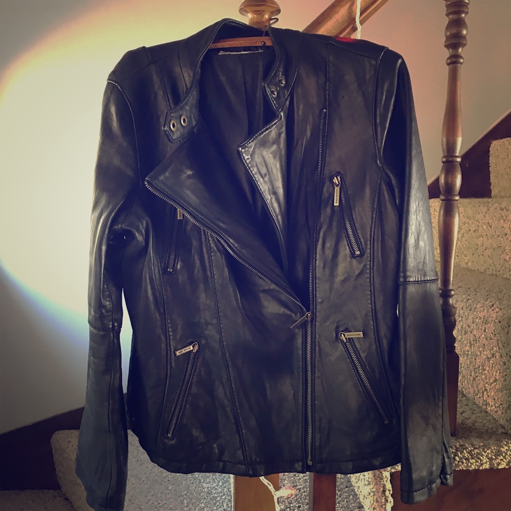 Michael Kors genuine leather Moto Jacket